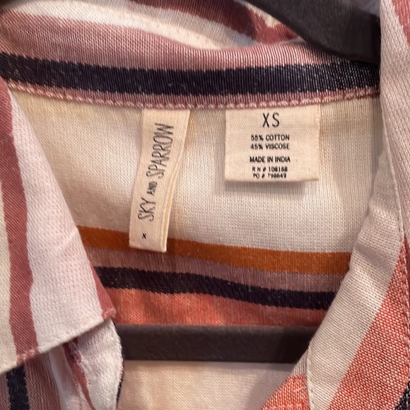 Sky and sparrow striped shirt - Picture 3 of 5